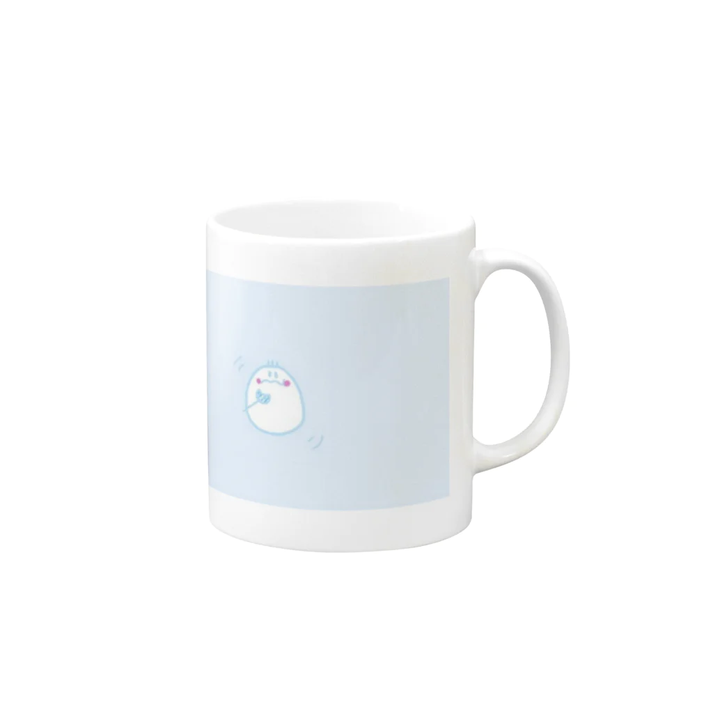 dope Gのもぐもぐ透明豆腐ちゃん Mug :right side of the handle