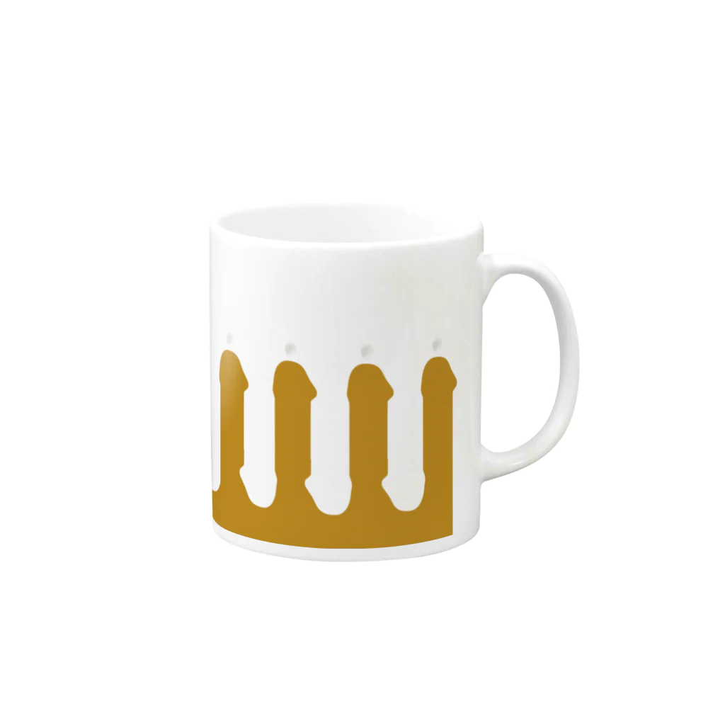 kumakumaのちんちん冠 Mug :right side of the handle