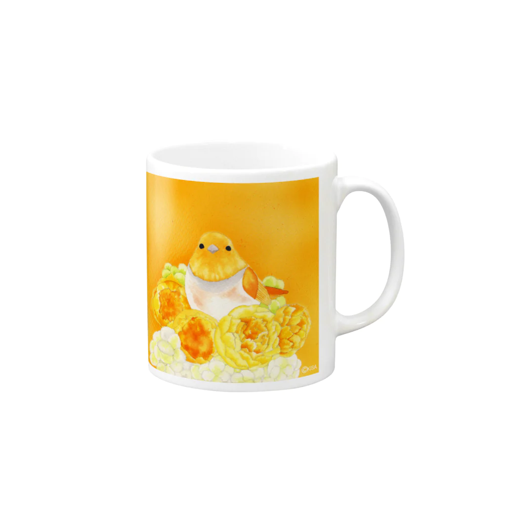 KISAのOrange〜コマドリ Mug :right side of the handle