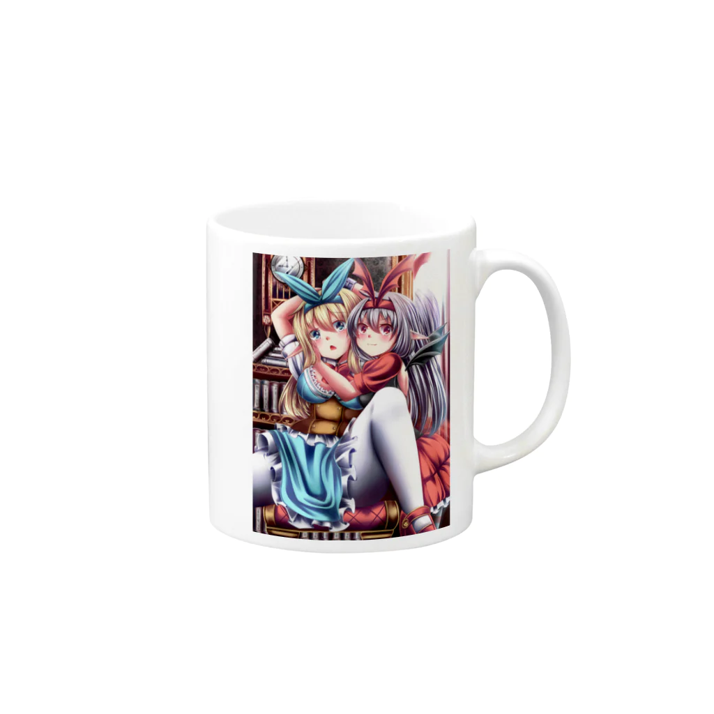 四季峰功の双子のアリス Mug :right side of the handle