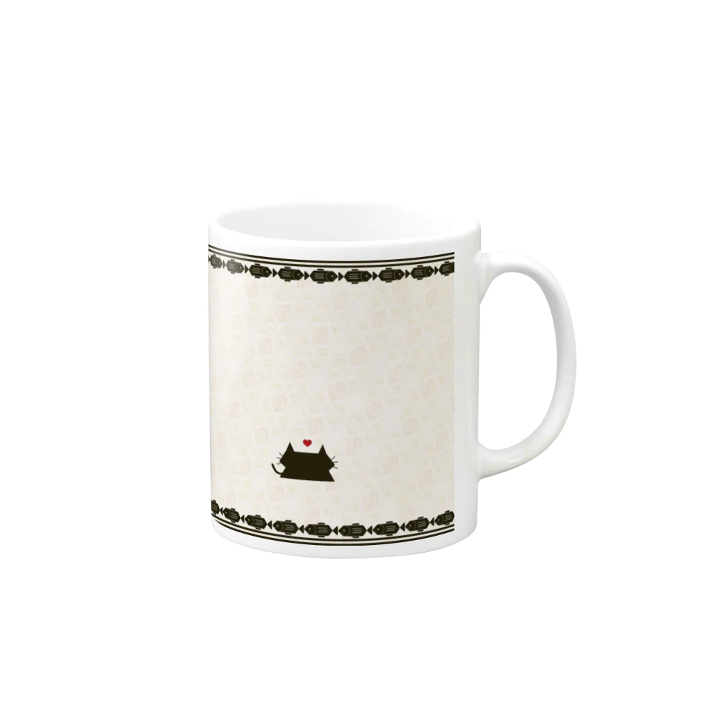 MeowlogicLabのミャージッ君エレガントマグカップ Mug :right side of the handle