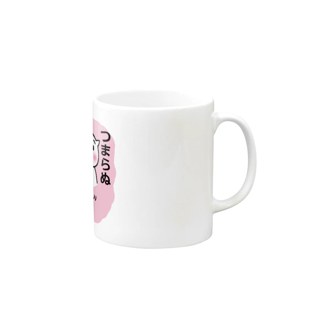 あおいの楽ちん市場のかしおりを渡すネコ Mug :right side of the handle