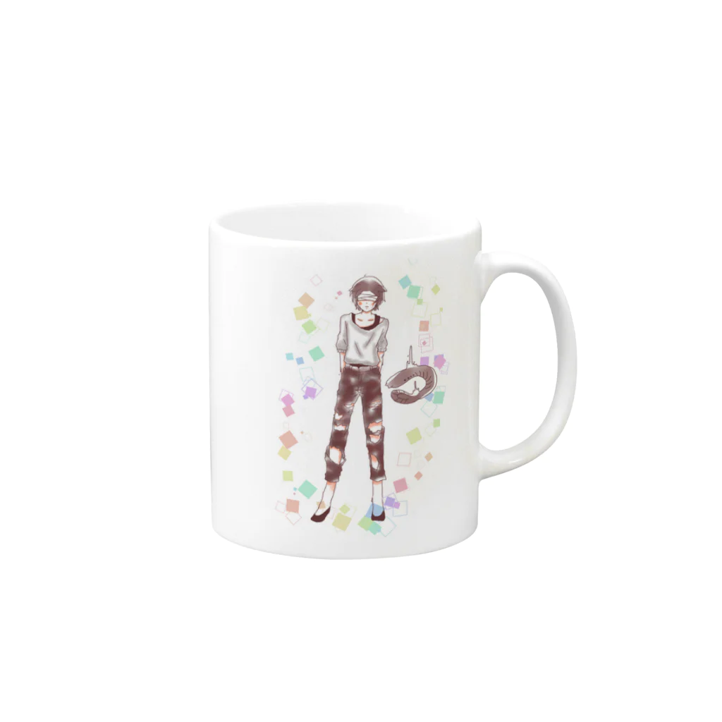 ミューのクラウナ Mug :right side of the handle