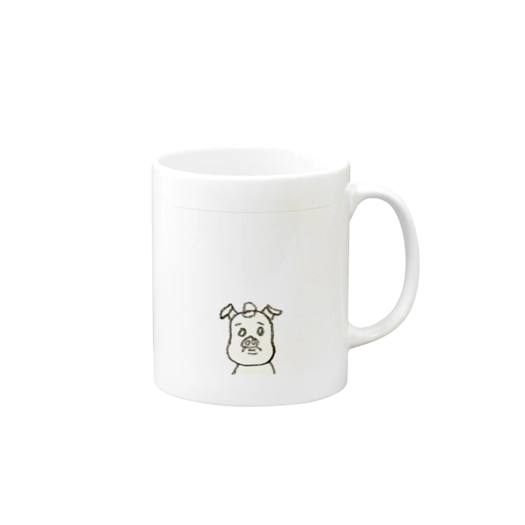 tejikunのくんくん Mug :right side of the handle