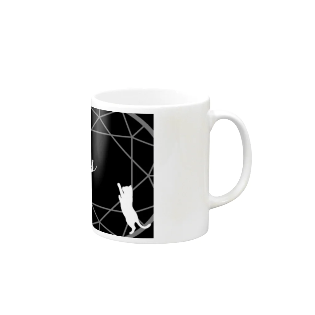 eimusのeimusグッズ（黒） Mug :right side of the handle
