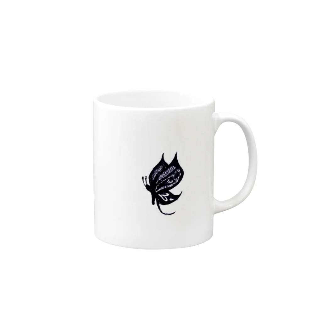 【Noir SHOP】のmonokuro Butterfly Mug :right side of the handle