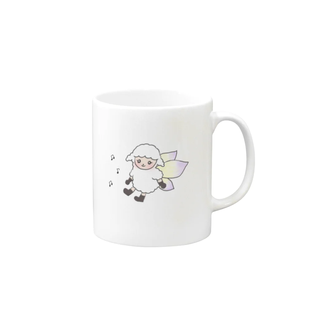 めぐの妖精ひつじちゃん Mug :right side of the handle