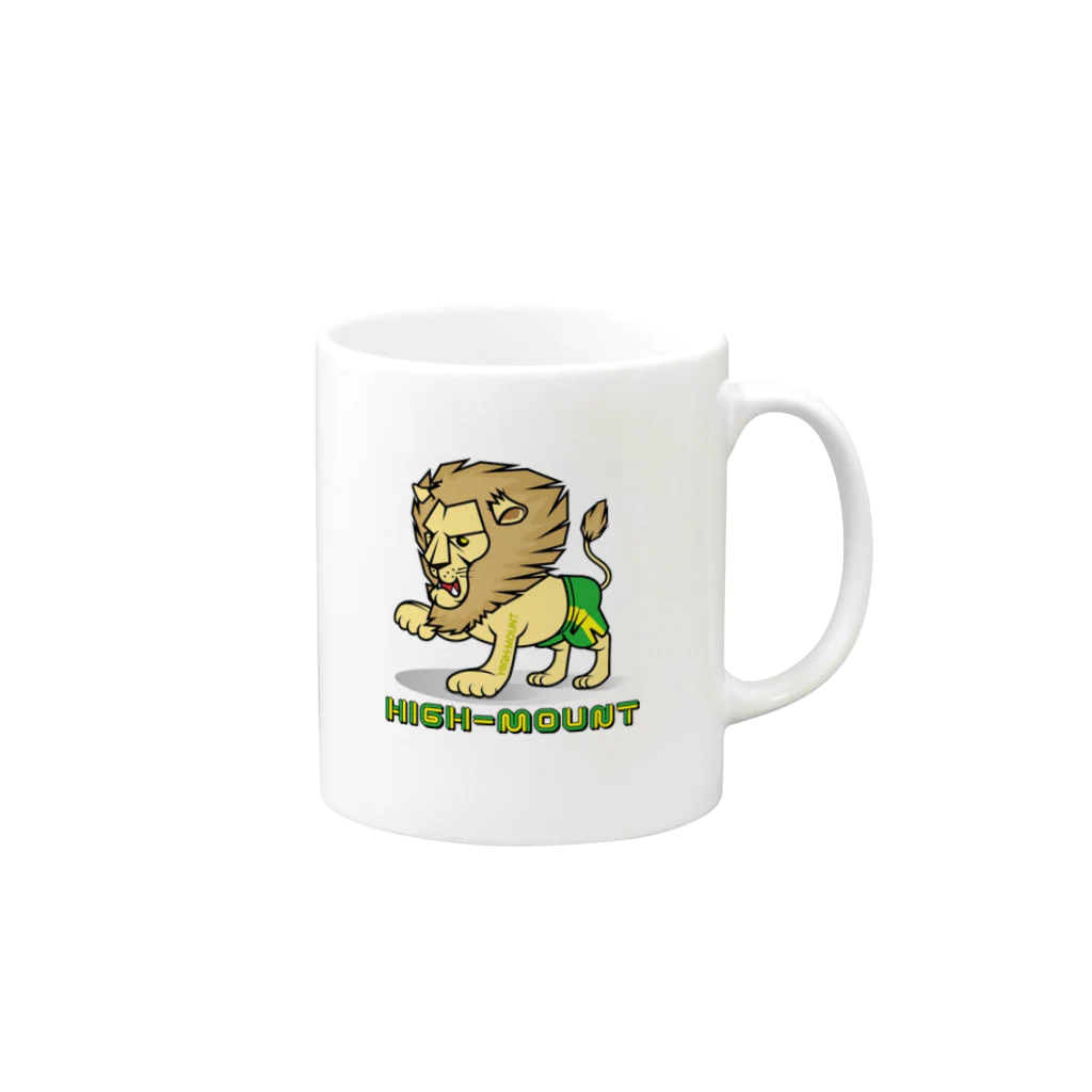 ライオン商店のHigh-Mount ライオン Mug :right side of the handle