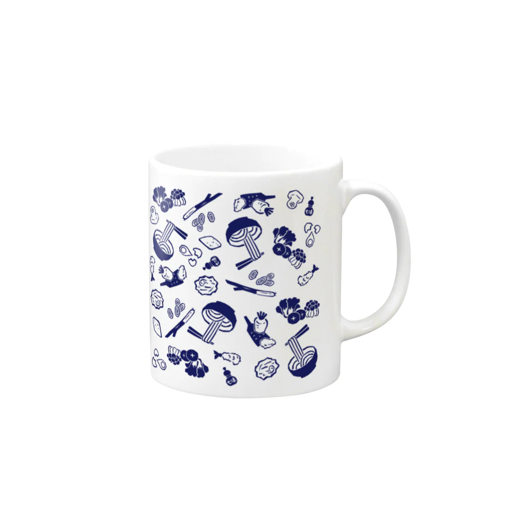 WEBYAのうどん屋にありそうなグッズ Mug :right side of the handle