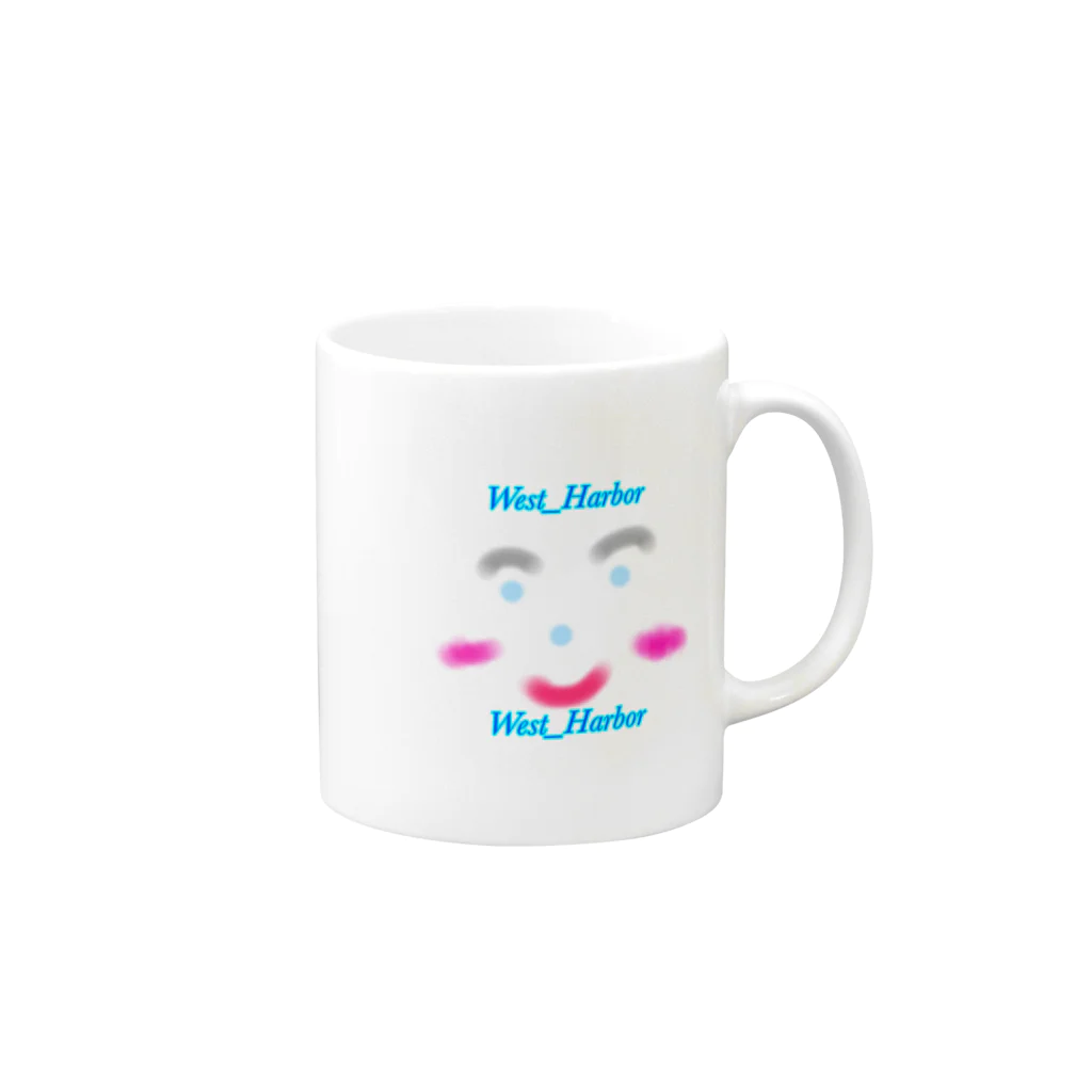 West_HarborのW_H Mug :right side of the handle