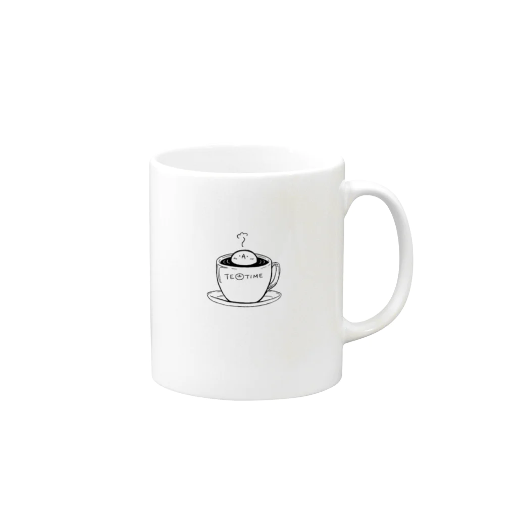 タス店のカフェタス Mug :right side of the handle