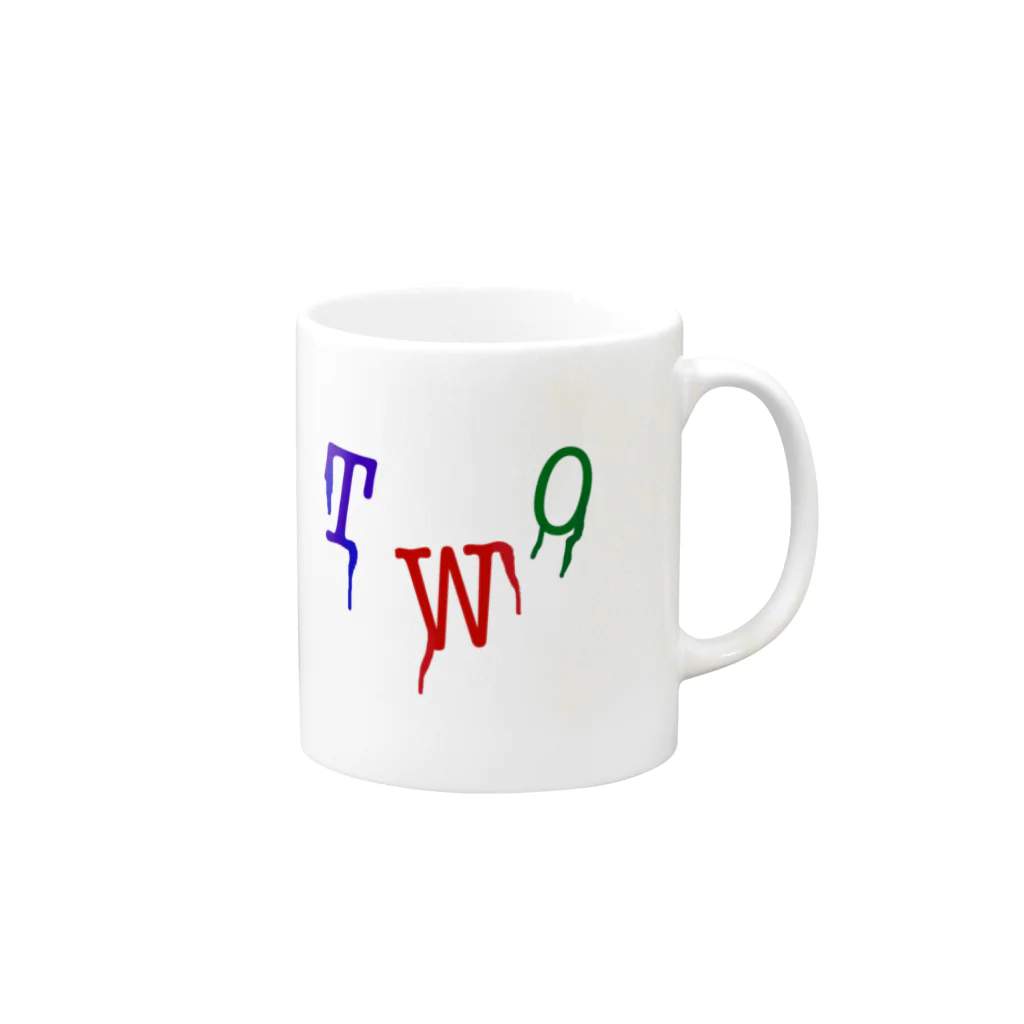Two with oneのtwo melt Mug :right side of the handle