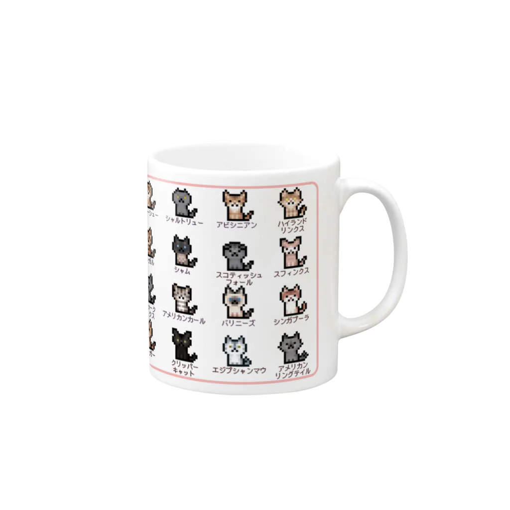 GRADUCAのPixelArt ニャンズチャン Mug :right side of the handle