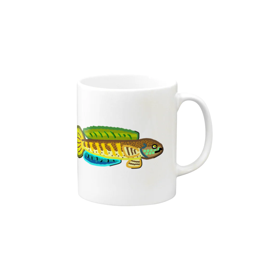 ハゲのの魚ボルグのバイオレットスネへ でざいん Mug :right side of the handle