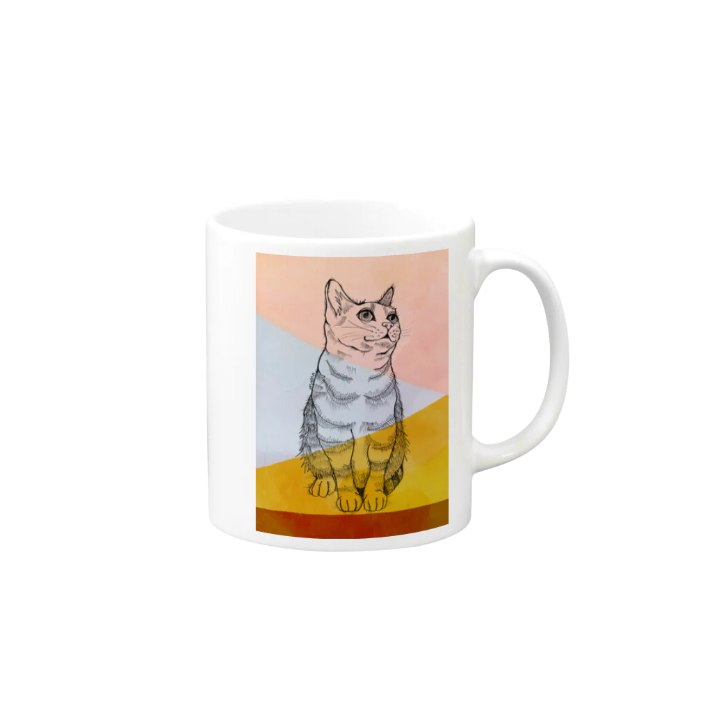 MERRYのCat Mug :right side of the handle