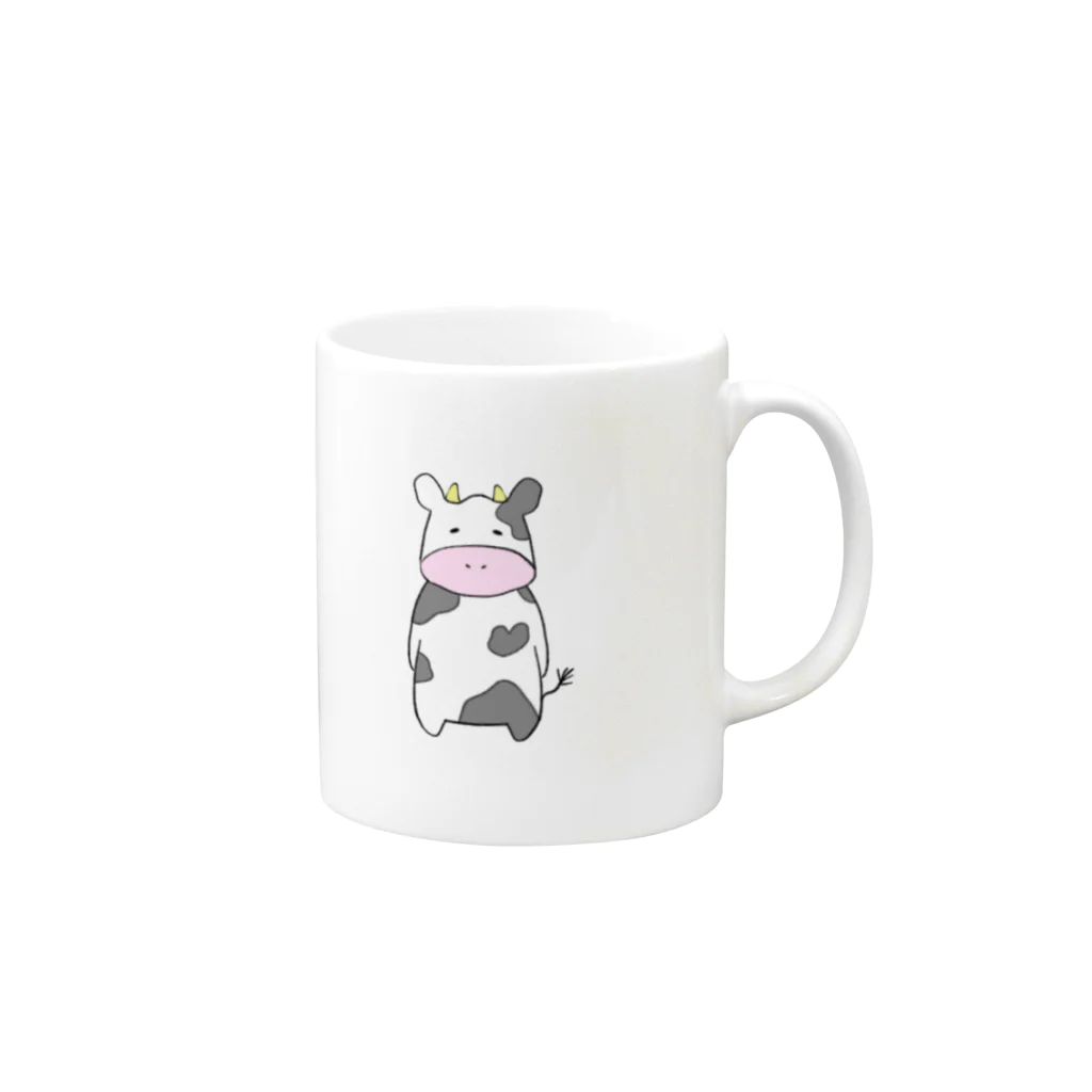 りよんのウシさん Mug :right side of the handle