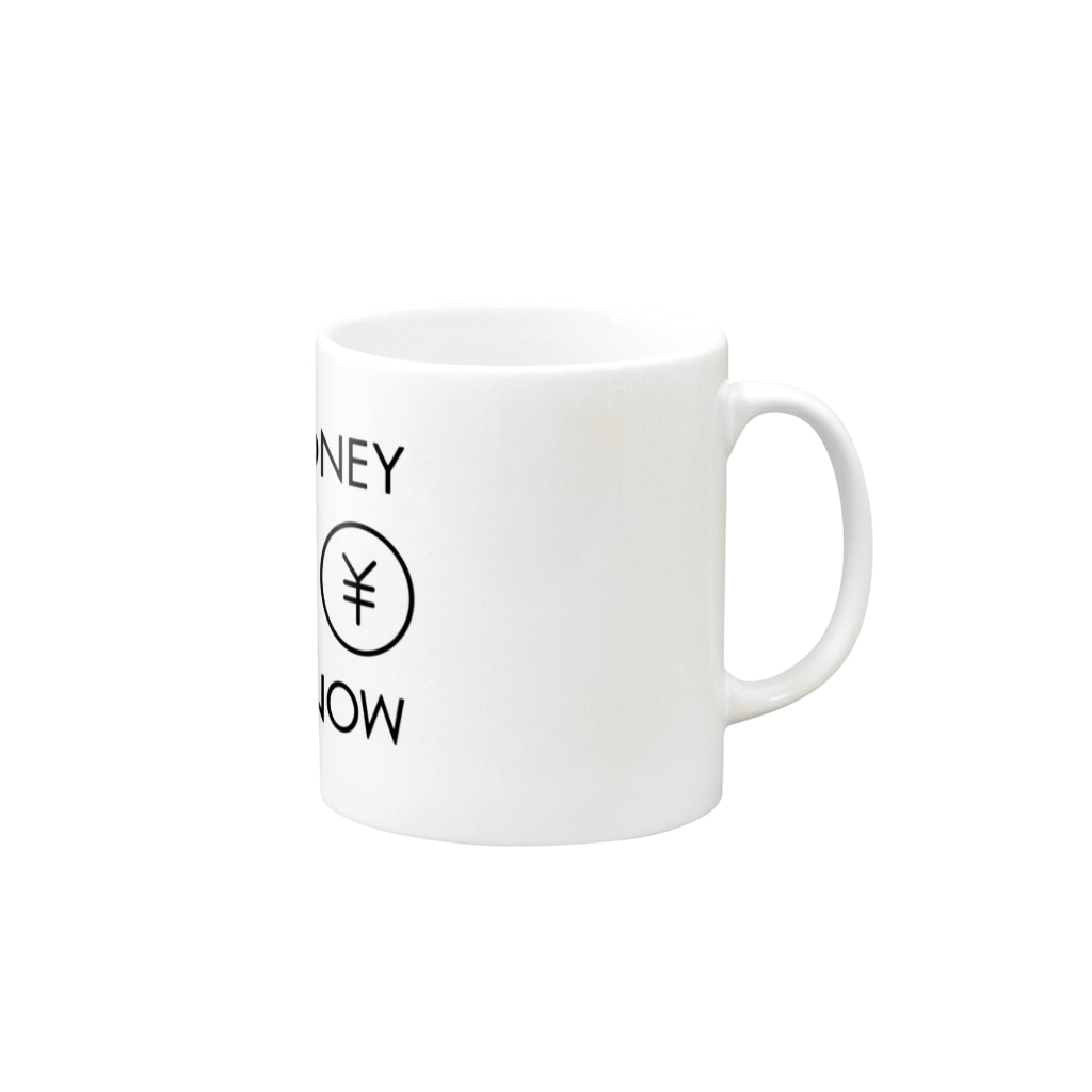 ＠sakedonのTIME IS MONEY. MONEY IS TIME. Mug :right side of the handle