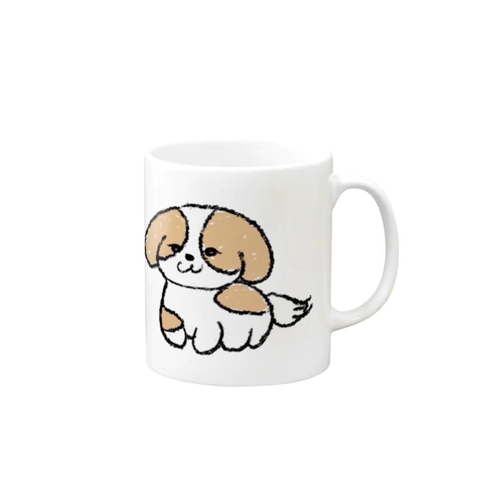 nabe_253のシーズーのごまちゃん Mug :right side of the handle