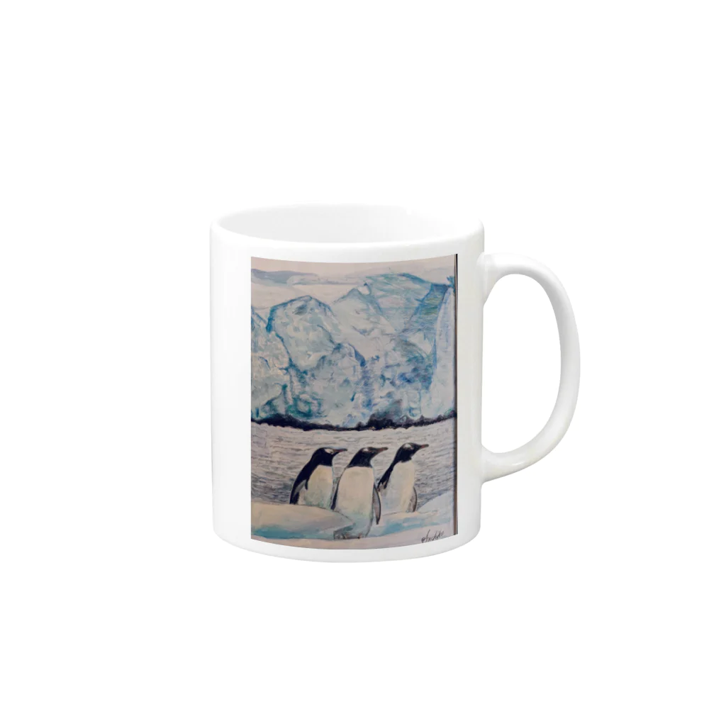 ES Naturalの南極のペンギン Mug :right side of the handle