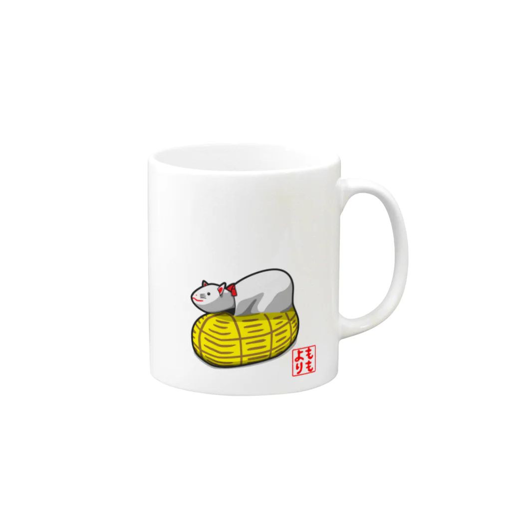 ももよりの福鼠 Mug :right side of the handle