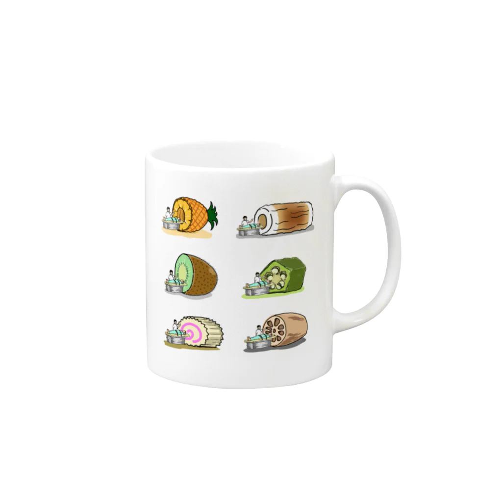 からばく社のMRI(食べ物詰め合わせ) Mug :right side of the handle