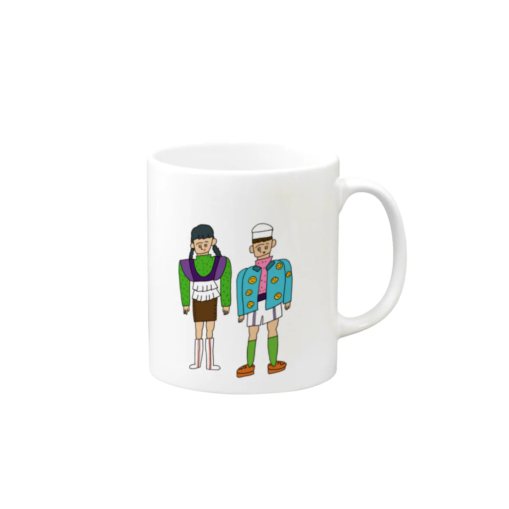 chichuukaivacanceのテキサス Mug :right side of the handle