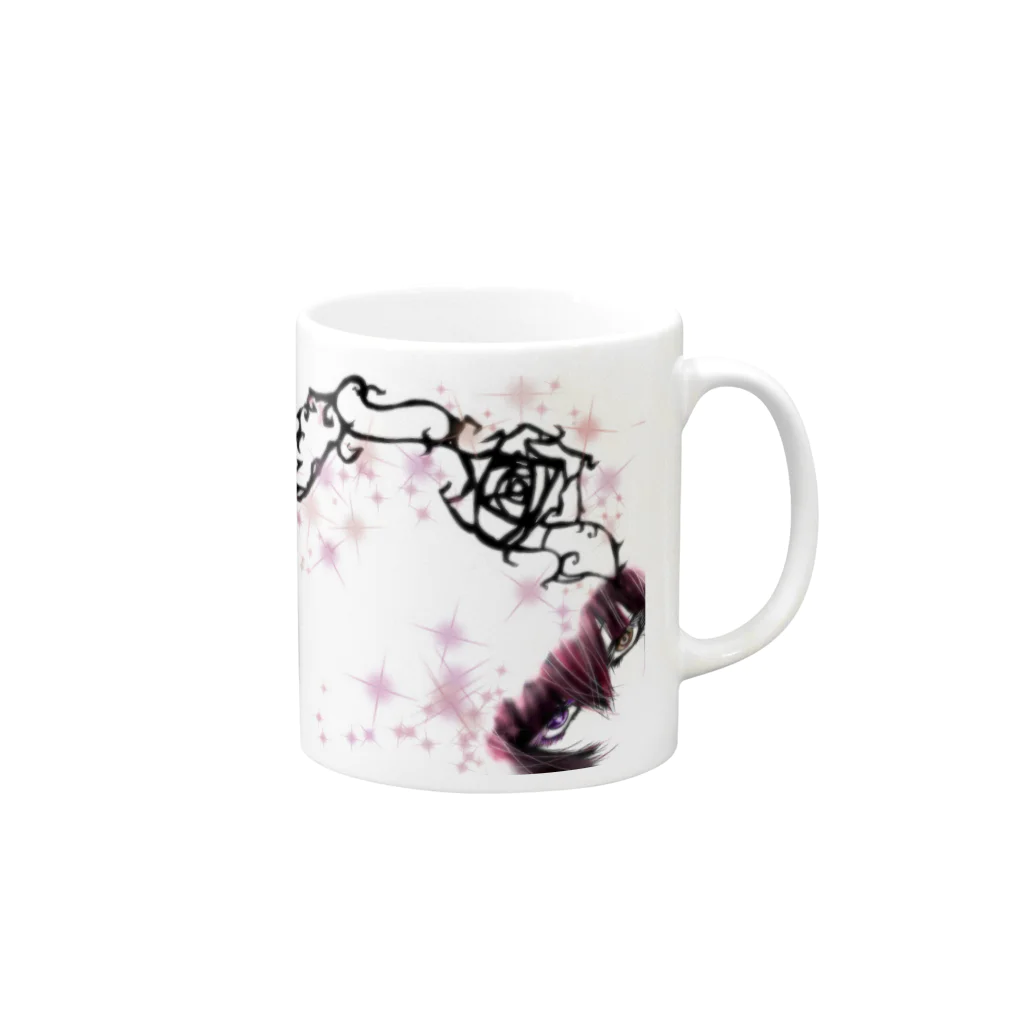 Artemis -翼-の薔薇の少女 Mug :right side of the handle