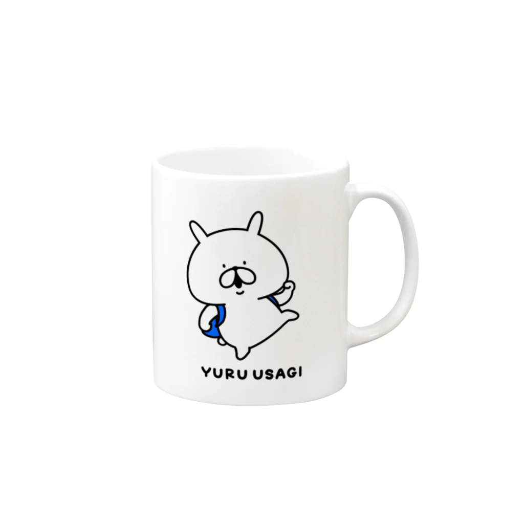 chococo_yuruusagiのゆるうさぎ 今日も元気！ Mug :right side of the handle