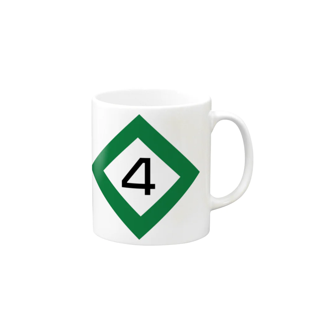 【鉄道グッズ】こくてついろの【鉄道グッズ】4両 停止位置目標 停目 Mug :right side of the handle