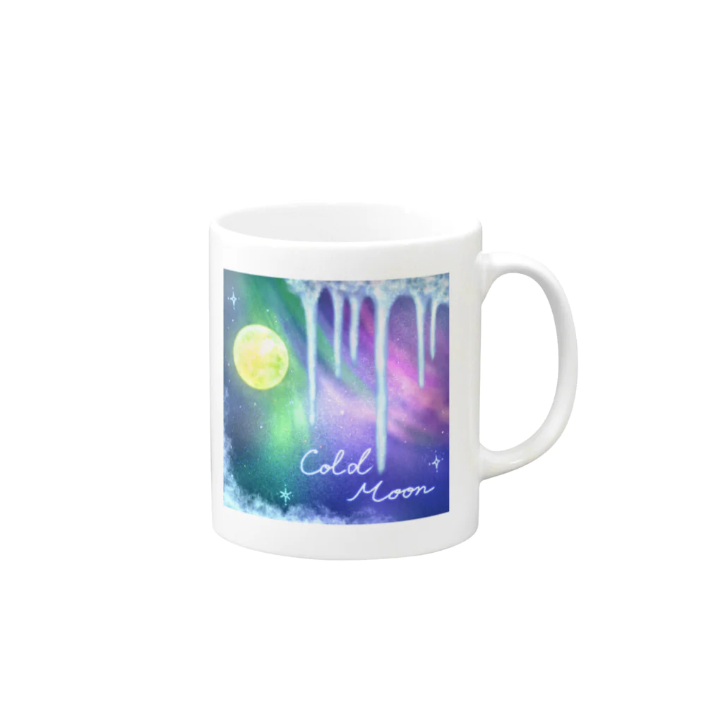 どるちぇ＊うさぎの12月《Moonシリーズ》＊Cold Moon＊ Mug :right side of the handle