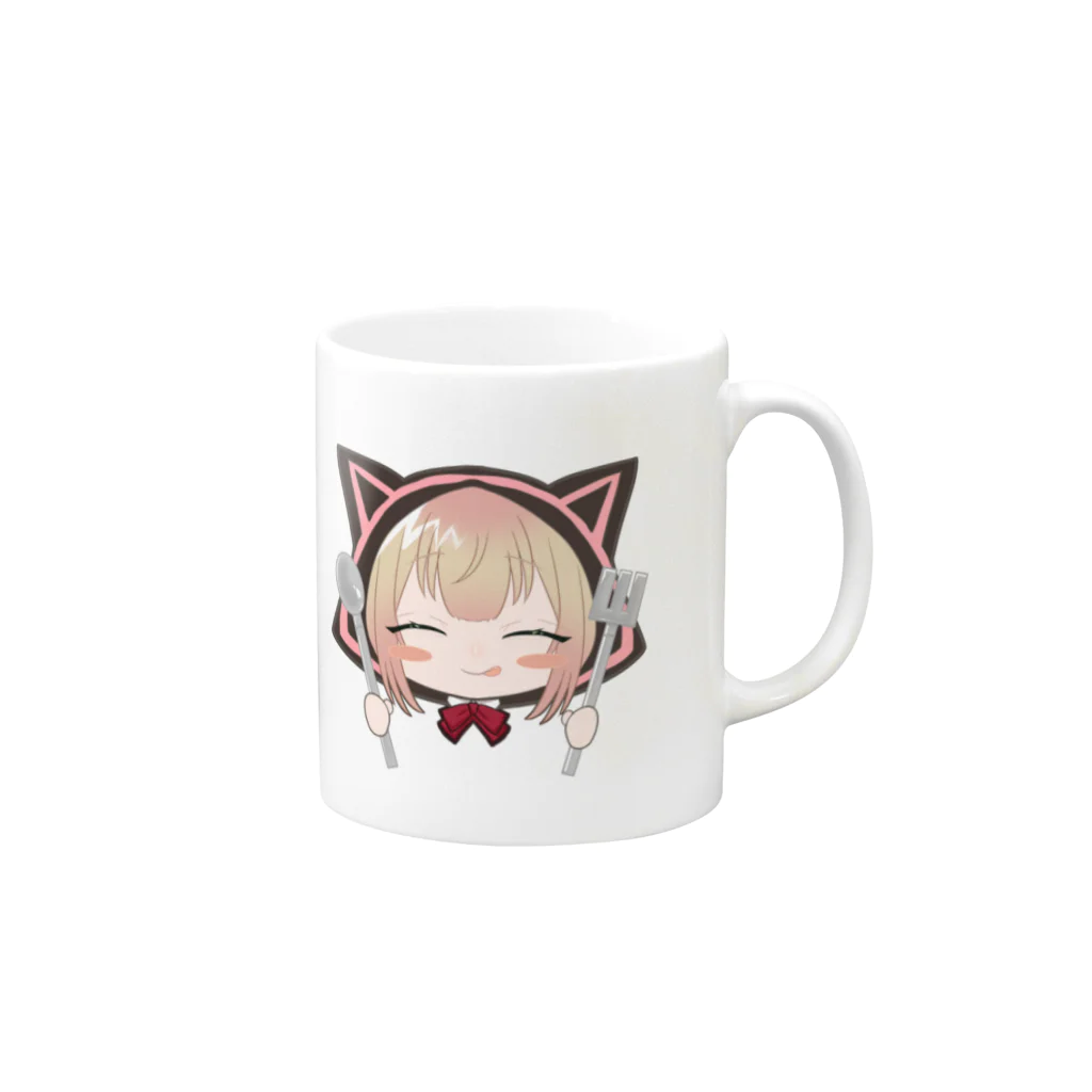 桜たかね@バーチャルアイドルの桜たかねオフィシャルミニキャラグッズ1 Mug :right side of the handle