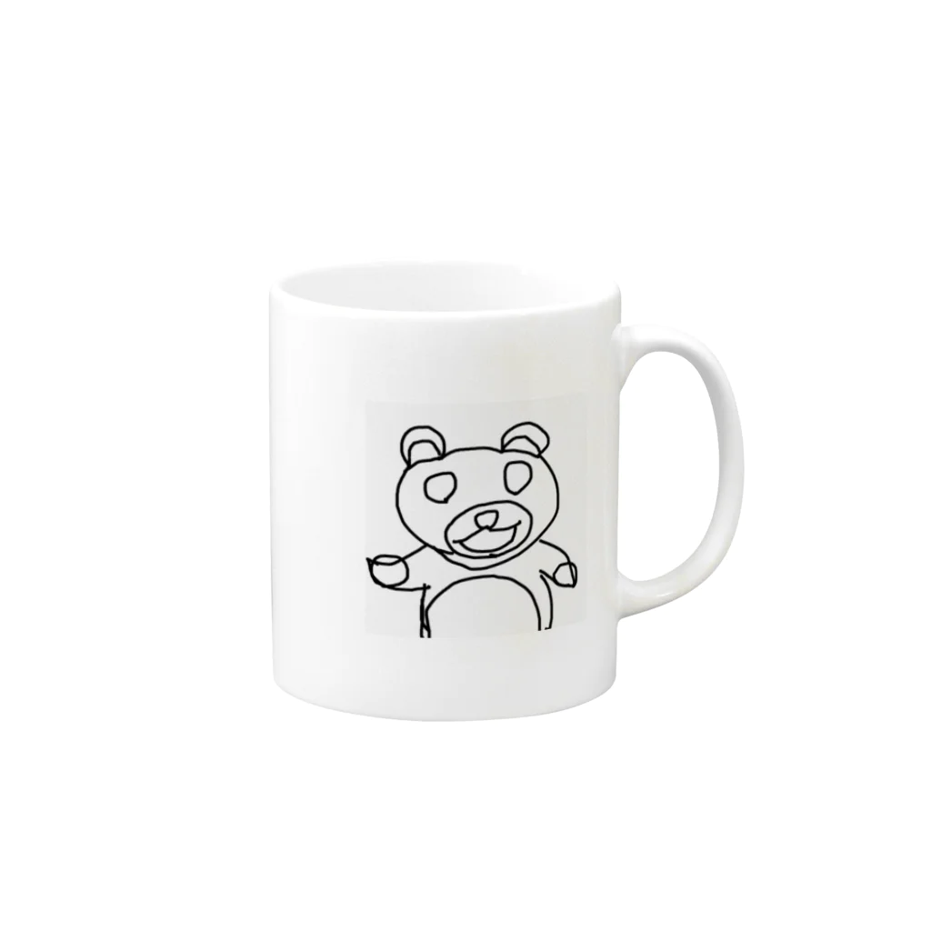 ゆるゆるふわふわのふわくまくん Mug :right side of the handle