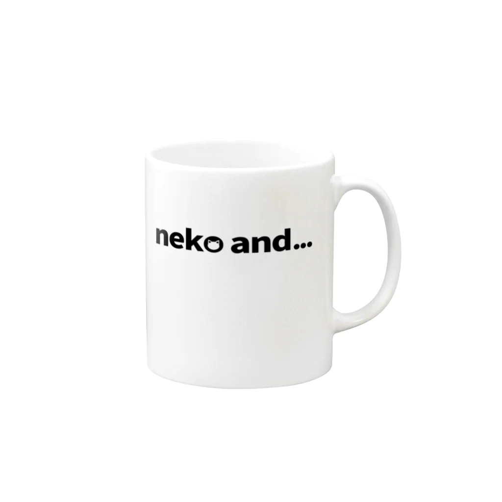 麦畑のneko and... Mug :right side of the handle