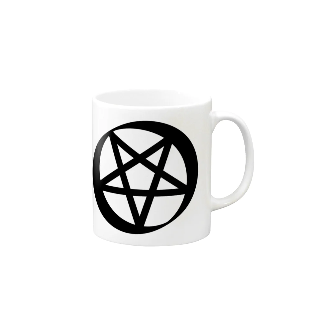 SatanicnのDevil star マグカップの取っ手の右面