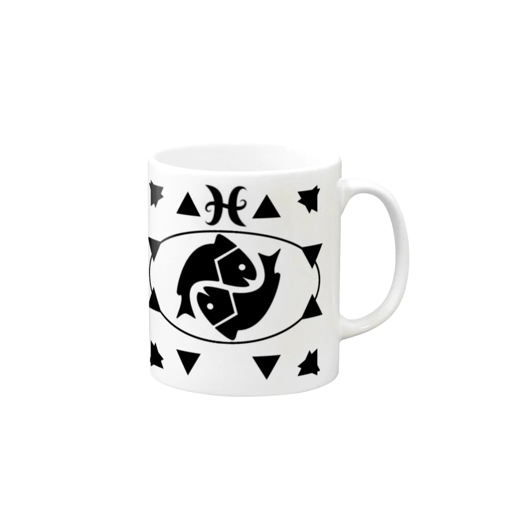 Satanicnの魚座 Pisces Mug :right side of the handle