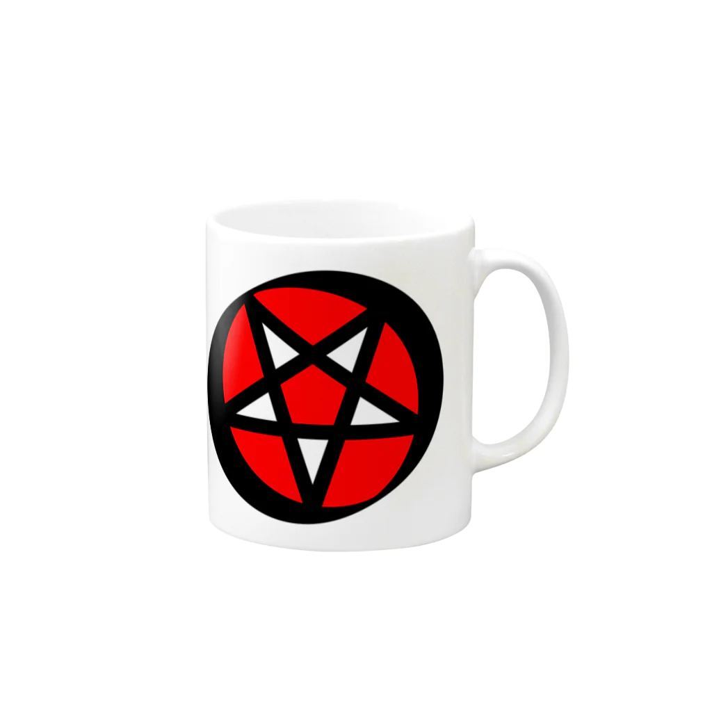 SatanicnのDevil star マグカップの取っ手の右面