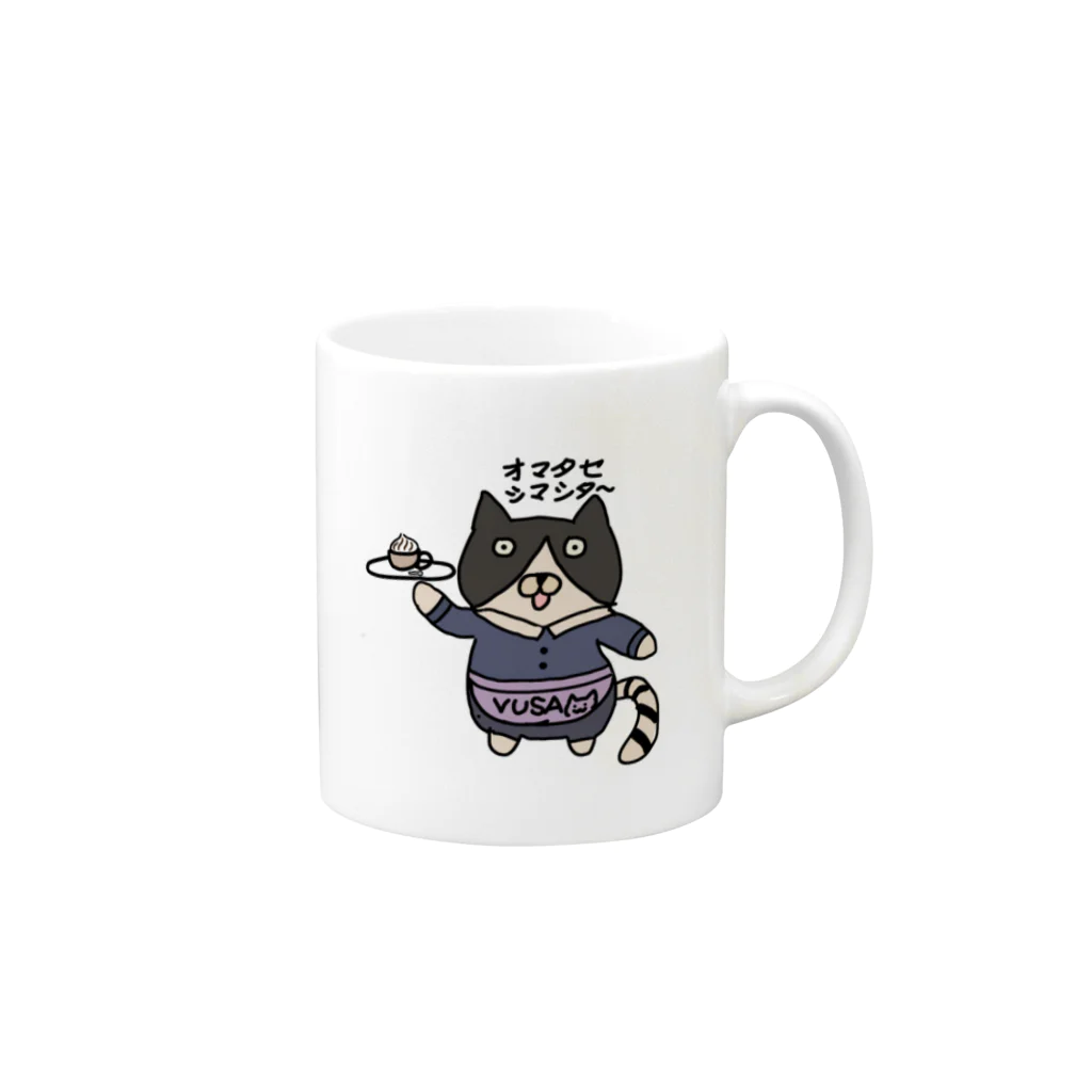 vusaNeko0530のカフェウェイトレスねこ Mug :right side of the handle