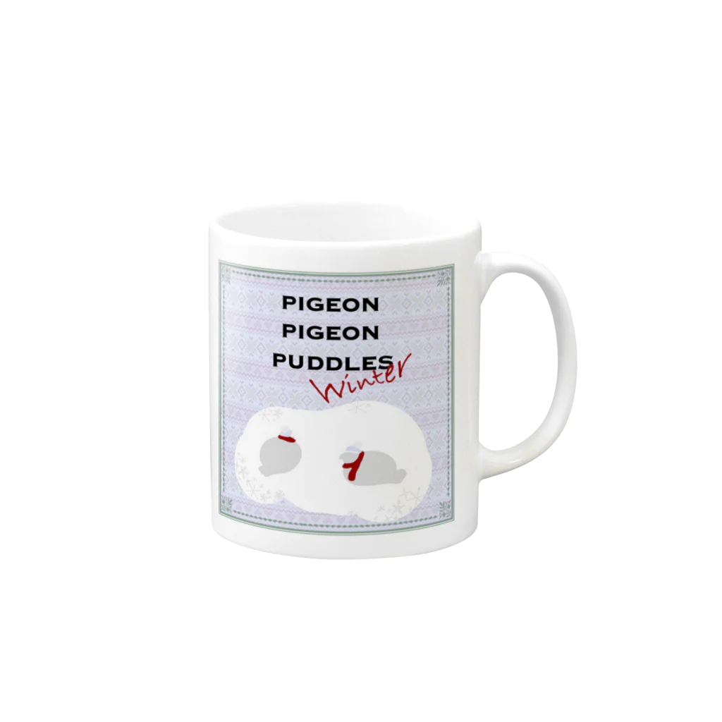 PIGEON PIGEON PUDDLESのP.P.P.Winter マグカップの取っ手の右面