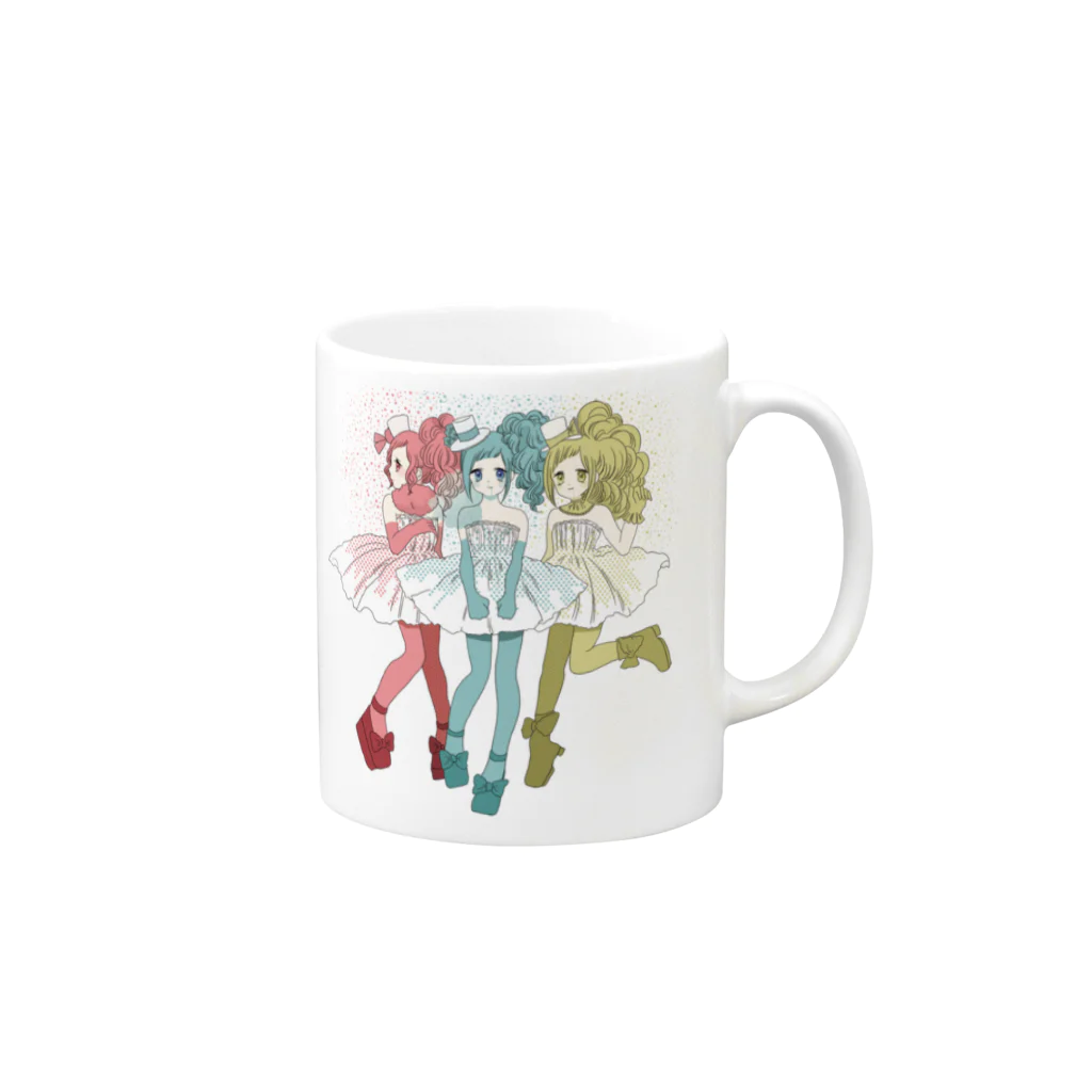 いちコのコメットの少女たち Mug :right side of the handle