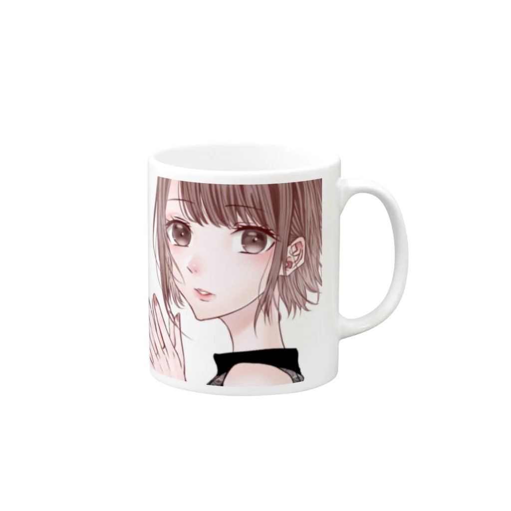 naoの少女 Mug :right side of the handle