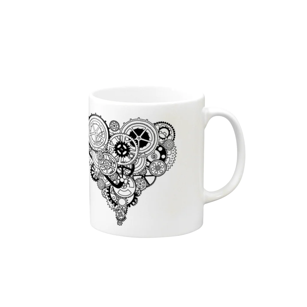 L'amour de Réon (ラムール ド レオン)のスチームパンク・ハート Mug :right side of the handle