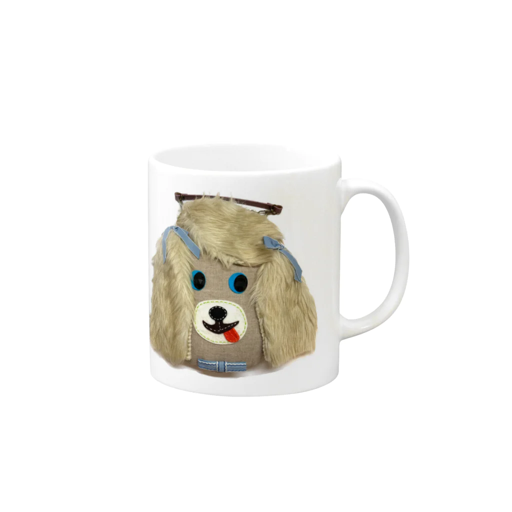 大須賀理恵の犬バッグ君 Mug :right side of the handle