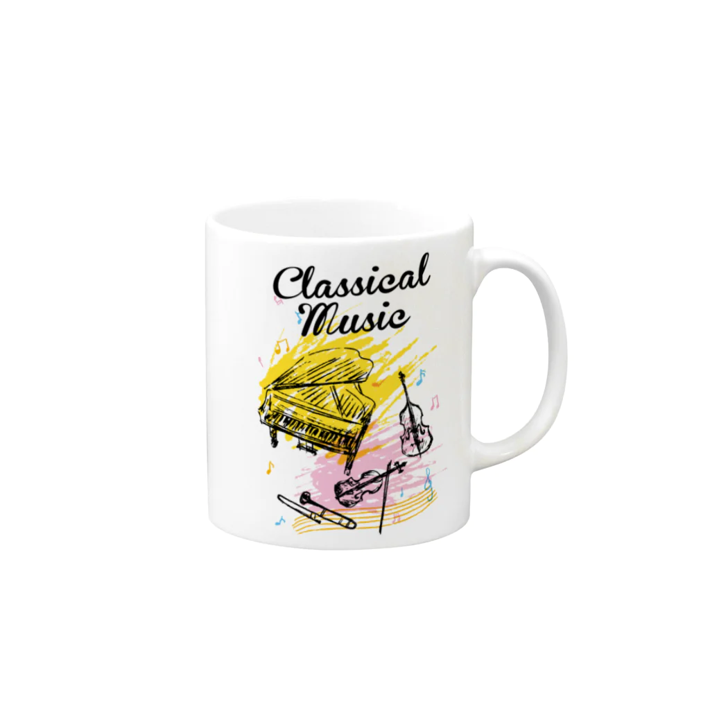 DRIPPEDのClassical Music-クラシックミュージック- マグカップの取っ手の右面