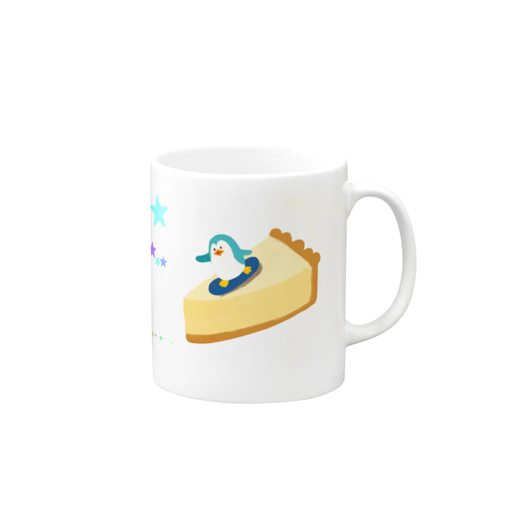 かやさんだよのペンギンキラキラマグ Mug :right side of the handle