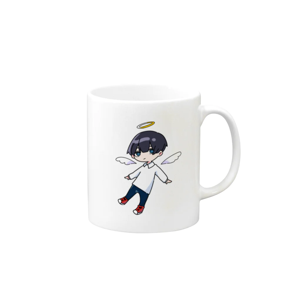 4の天使くん Mug :right side of the handle