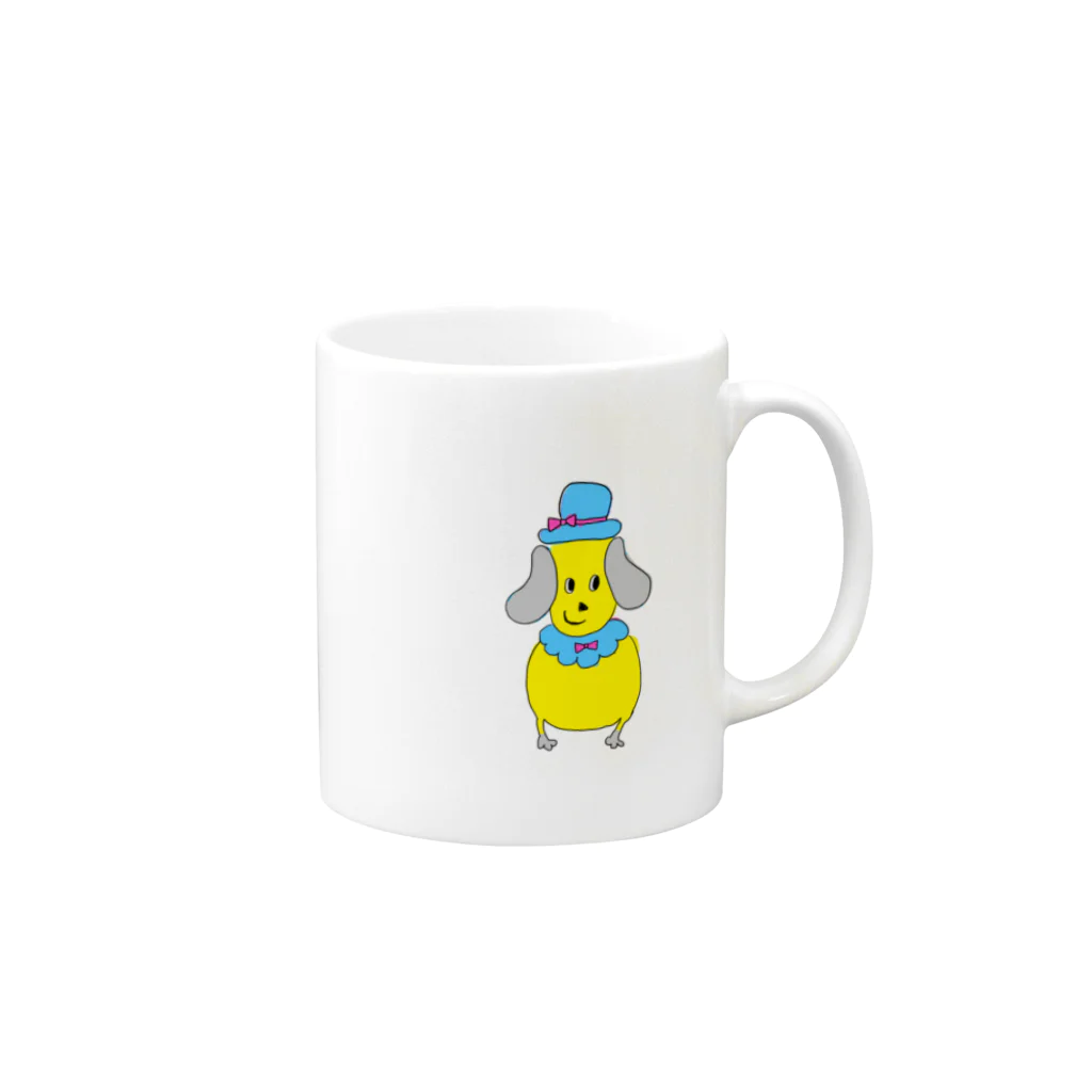 マルのおかあちゃんのWANWANCHAN Mug :right side of the handle