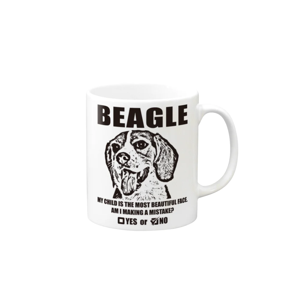 PLAQUE Mag StorieのBeagle(PL16BG5001) Mug :right side of the handle