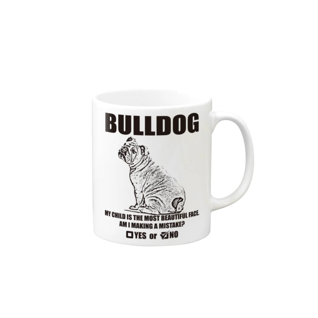 PLAQUE Mag StorieのBULLDOG(PL16BL5001) マグカップの取っ手の右面