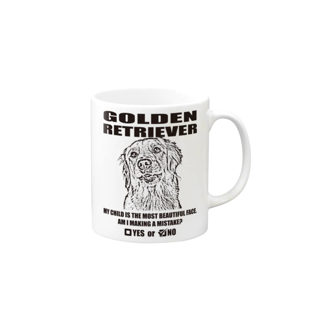 PLAQUE Mag StorieのGOLDEN RETRIEVER(PL16GL5001) マグカップの取っ手の右面