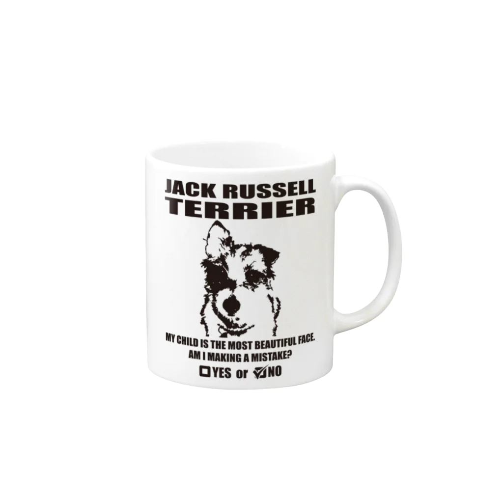 PLAQUE Mag StorieのJACK RUSSELL TERRIER(PL16JK5001) Mug :right side of the handle